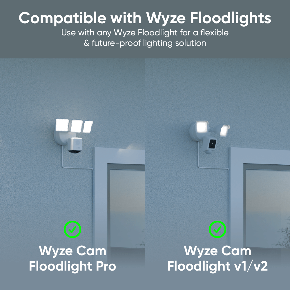 Alternative view of Wyze Cam Floodlight v2 + Plug In Mount
