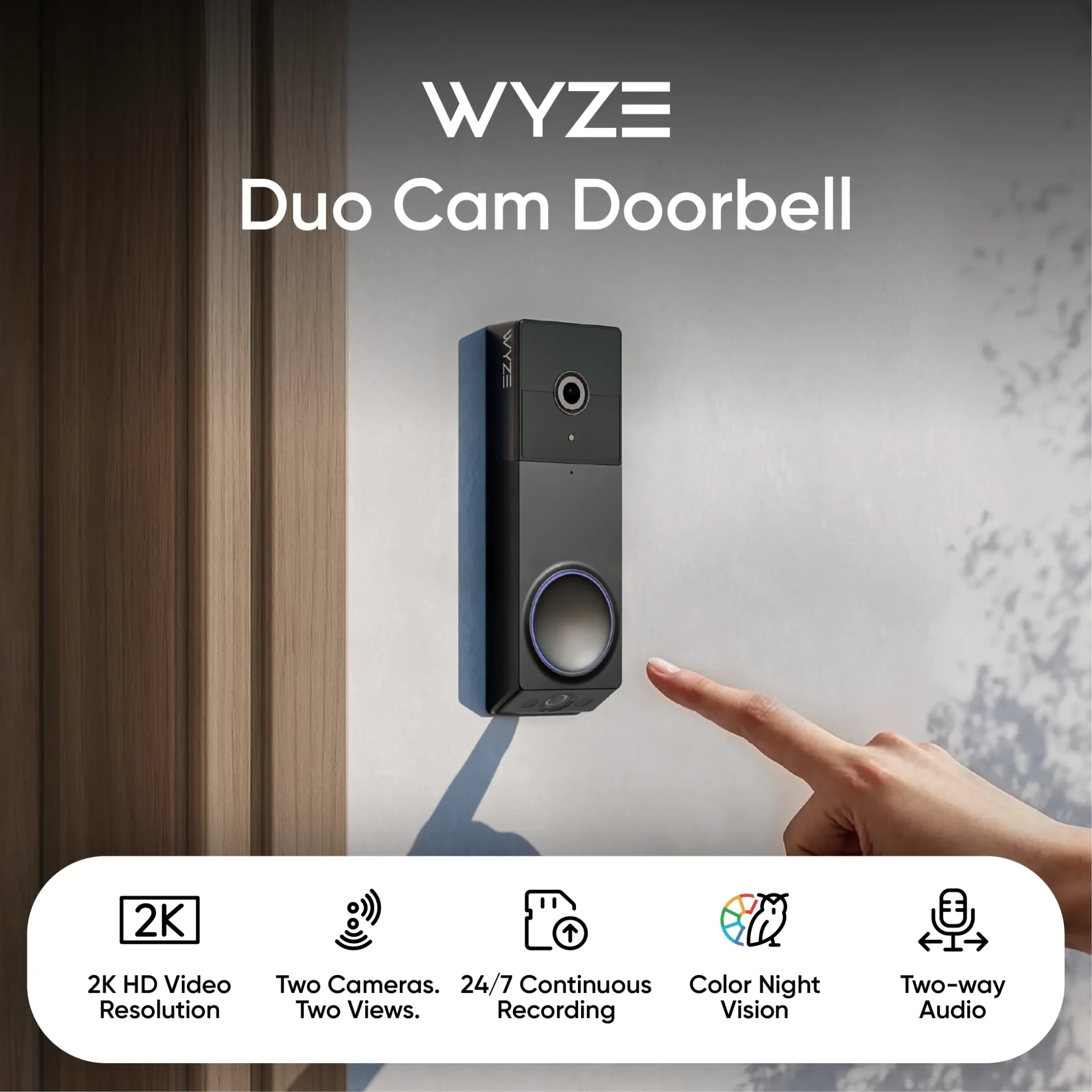 Alternative view of Wyze Duo Cam Battery Doorbell